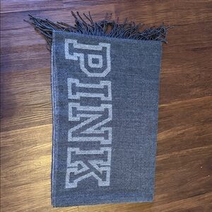 PINK Victoria's Secret Gray Blanket Scarf with Fringe